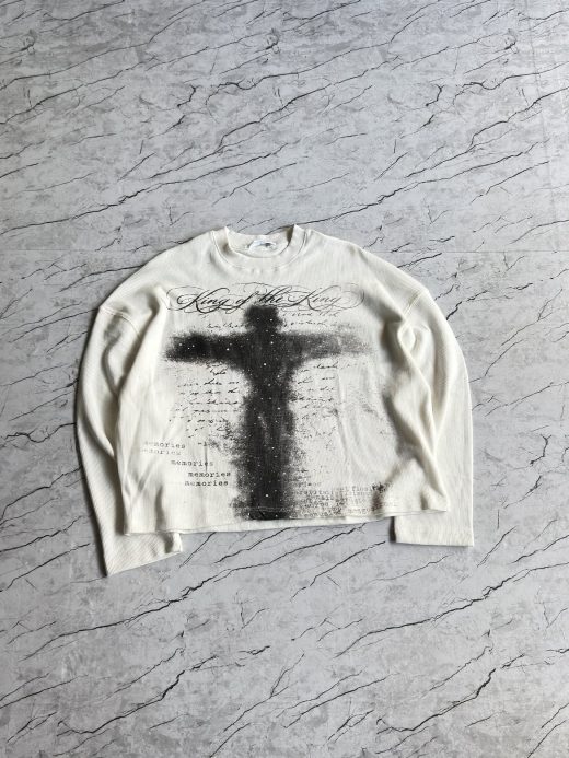 White Cross Graphic Thermal Tee | Taxin